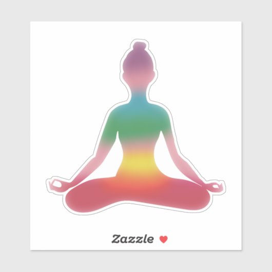 Sticker Art de yoga méditatif (Feuille)
