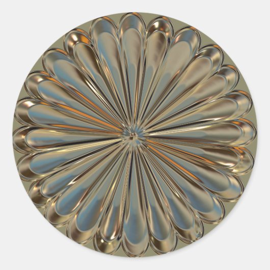 sticker Art déco fleuriste médaillon (Devant)