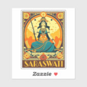 Sticker Art déco Saraswati (Feuille)