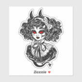 Sticker Art d'illustration de sorcière Salem (Feuille)