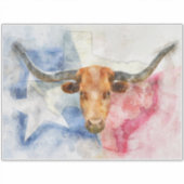 Sticker Art d'impression à l'aquarelle représentant une va (Devant)