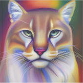 Sticker Art du Lion de montagne (Devant)