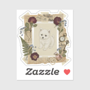 Sticker Art élégant de collage Ukiyoe – Beauté vintage jap