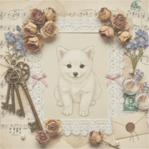 Sticker Art élégant de collage Ukiyoe – Beauté vintage JP