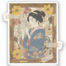 Art élégant de collage Ukiyoe – Beauté vintage JP