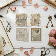 Art élégant du collage Ukiyoe – Beauté vintage JP