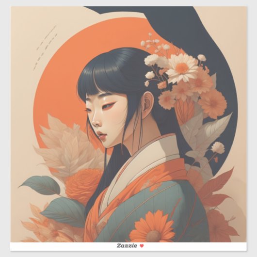 Sticker Art et illustrations d'inspiration japonaise Art - (Feuille)