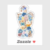 Sticker Art Femme Fleur (Feuille)