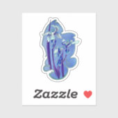 Sticker Art Floral Iris Bleu (Feuille)