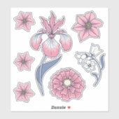 Sticker Art Floral rose victorien (Feuille)