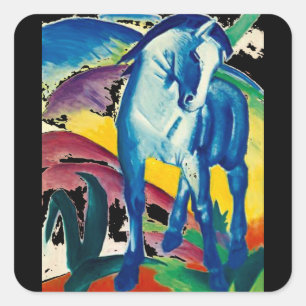 sticker Art, Franz Marc, The Blue Horse