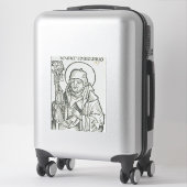 Sticker Art graphique sacré de Saint Colomba d'Iona celtiq (Sur valise)