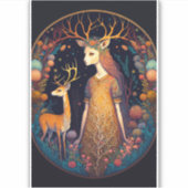 Sticker Art Imaginaire Deer Lady (Devant)