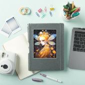 Sticker Art Imaginaire Fée Jaune Cute (Couverture iPad)