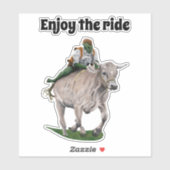 Sticker Art Imaginaire Goblin Rider Ox Racing (Feuille)