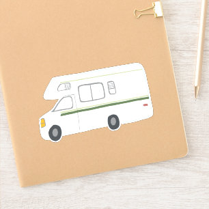 Sticker Art mignon de dessin de campeur du cru rv