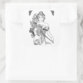 sticker Art nouveau Alphonse Mucha (Sac)