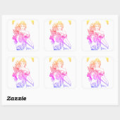 sticker Art nouveau Alphonse Mucha (Feuille)