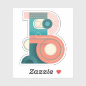 Sticker Art Nouveau | Lettre B (Feuille)