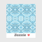 Sticker Art pastel doux abstrait bleu clair staccato (Feuille)