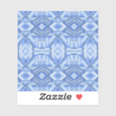 Sticker Art pastel doux abstrait bleu staccato (Feuille)