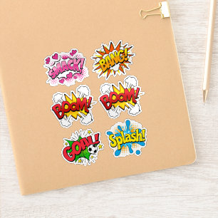 Sticker Art Pop Comic Retro