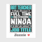 Sticker Art Professeur Titre de travail Profession Drôle C (Feuille)