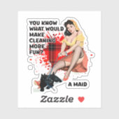 Sticker Art rétro Humour ménagère (Feuille)