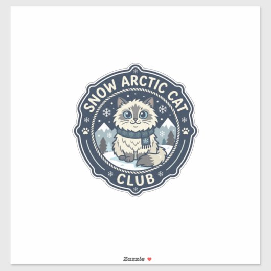 Sticker Art vectoriel Snow Arctic Cat POD - Snow Arctic Ca (Feuille)