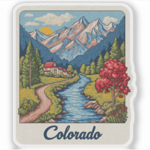 Sticker Art Vintage voyage du Colorado