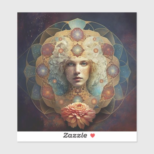 Sticker Art Visionnaire Mandala Vivant (Feuille)