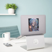 Sticker Art Visionnaire Surreal Man (Ordinateur portable sur le bureau)