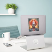 Sticker Art Visionnaire Surreal Man (Ordinateur portable sur le bureau)