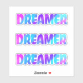 Sticker Art Word de Dreamer coloré (Feuille)