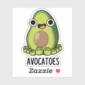 Sticker Arteilles d'Avoca Drôle Puns Avocado (Feuille)