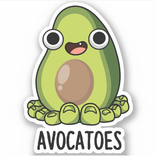 Sticker Arteilles d'Avoca Drôle Puns Avocado (Devant)
