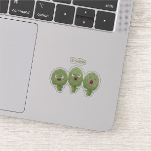 Sticker Artichauts chantants mignons dessin animé végétal