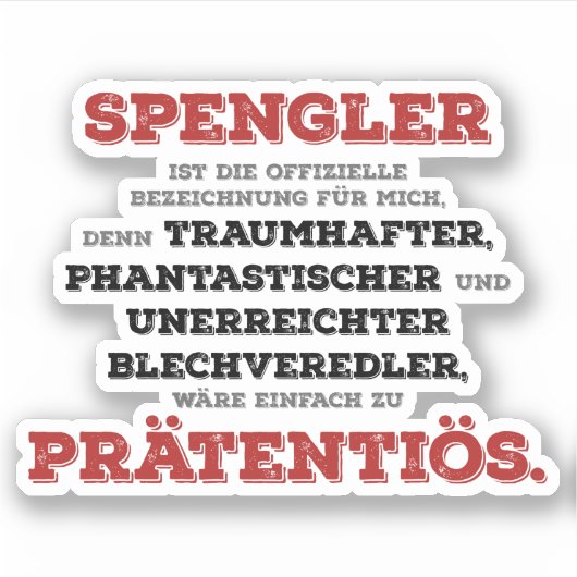 Sticker Artisans gai gai Spengler (Devant)