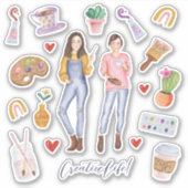 Sticker Artiste amusant Créative Vie Art Fournitures Illus (Devant)