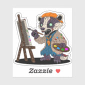 Sticker Artiste Badger Zombie (Feuille)