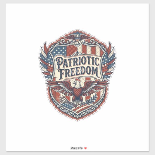 Sticker Artiste de patchwork patriotique (Feuille)