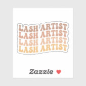 Sticker Artiste Lash, Lash Tech, Esthéticien, Artiste de m (Feuille)