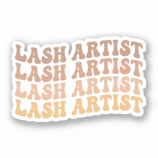 Sticker Artiste Lash, Lash Tech, Esthéticien, Artiste de m (Devant)