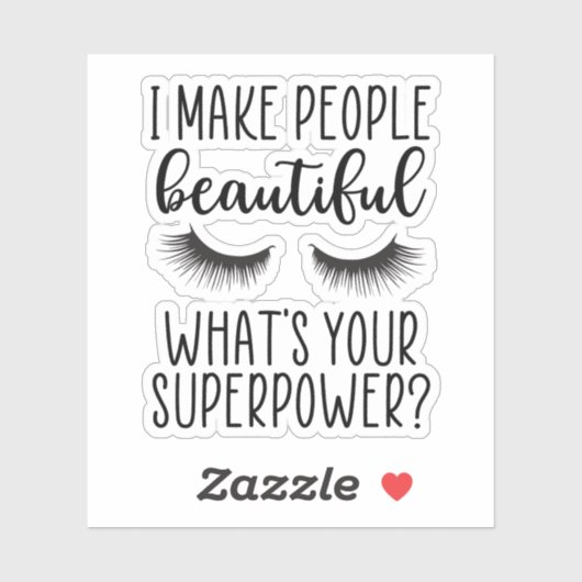 Sticker Artiste Lash, Lash Tech, Esthéticien, Artiste de m (Feuille)