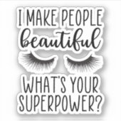 Sticker Artiste Lash, Lash Tech, Esthéticien, Artiste de m (Devant)