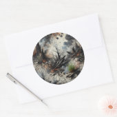 Sticker Artistic Rond avec Conception Abstraite (Enveloppe)