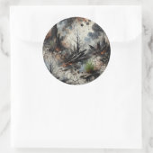Sticker Artistic Rond avec Conception Abstraite (Sac)