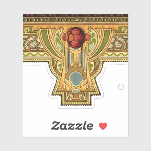 Sticker Arts & Artisanat, Artiste ou Rose de style Mission (Feuille)