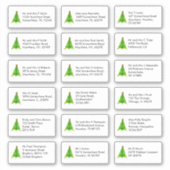Sticker Artsy Christmas Tree 18 Nom individuel Adresses (Devant)