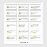 Sticker Artsy Christmas Tree 18 Nom individuel Adresses<br><div class="desc">Veuillez noter que si vous trouvez que l'une de vos adresses est un peu longue (essayez d'appliquer 4 lignes si possible), sinon vous pouvez cliquer sur l'option personnaliser plus loin et utiliser la touche de mise à l'échelle ou modifier la taille de la police pour vous assurer que l'adresse correspond...</div>